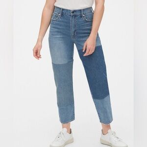 Gap Women’s size 8 / 29 Cheeky Straight Patchwork High Rise Ankle Jeans